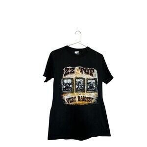 ZZ Top Jeff Beck 2014 Tour Band T Shirt Jerzee Size SP Black The Very Baddest